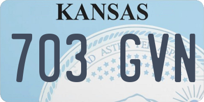 KS license plate 703GVN