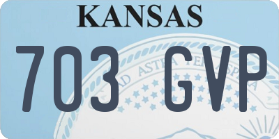 KS license plate 703GVP