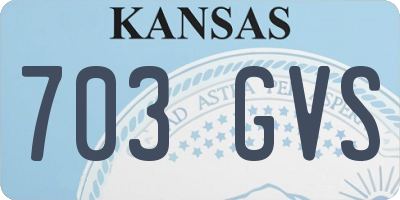 KS license plate 703GVS