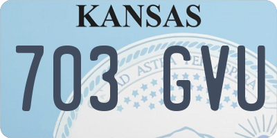KS license plate 703GVU
