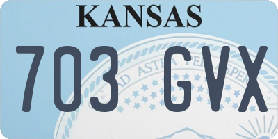 KS license plate 703GVX