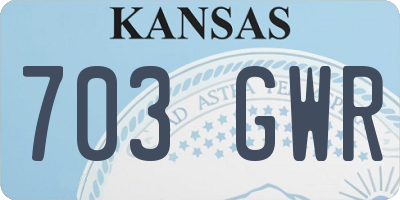 KS license plate 703GWR