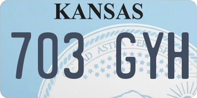 KS license plate 703GYH