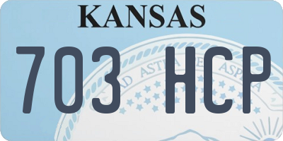 KS license plate 703HCP