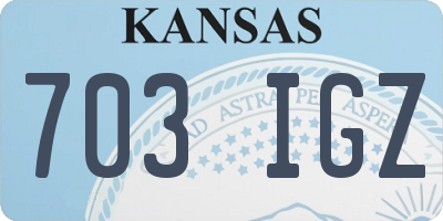 KS license plate 703IGZ
