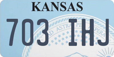 KS license plate 703IHJ