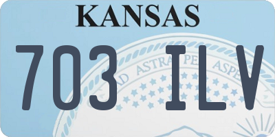 KS license plate 703ILV