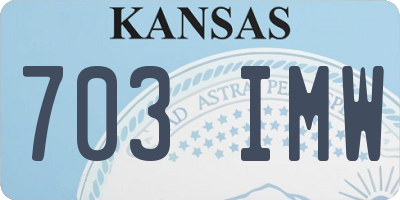 KS license plate 703IMW
