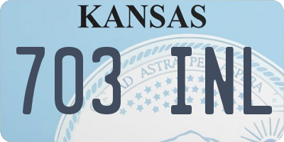 KS license plate 703INL