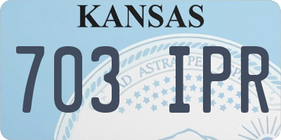 KS license plate 703IPR