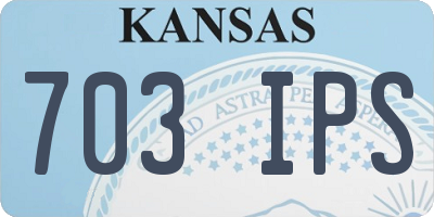 KS license plate 703IPS
