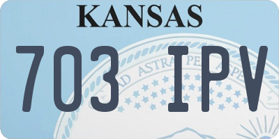 KS license plate 703IPV