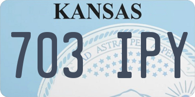 KS license plate 703IPY