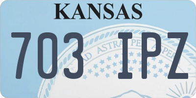 KS license plate 703IPZ