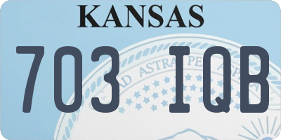 KS license plate 703IQB
