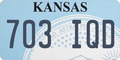KS license plate 703IQD