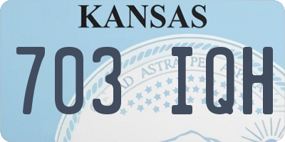 KS license plate 703IQH