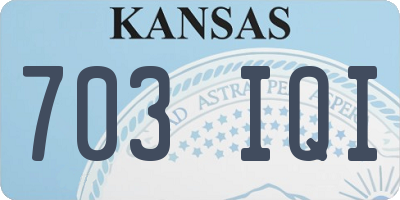 KS license plate 703IQI