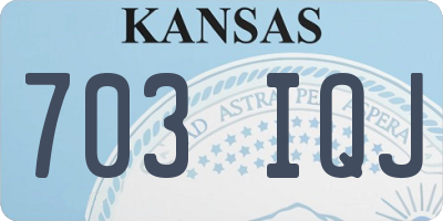 KS license plate 703IQJ