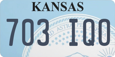 KS license plate 703IQO