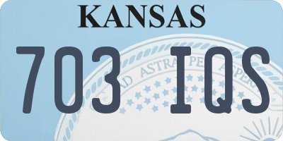 KS license plate 703IQS