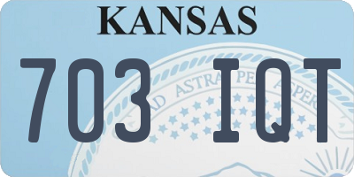 KS license plate 703IQT