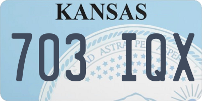 KS license plate 703IQX