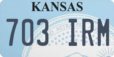KS license plate 703IRM