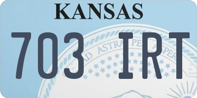 KS license plate 703IRT