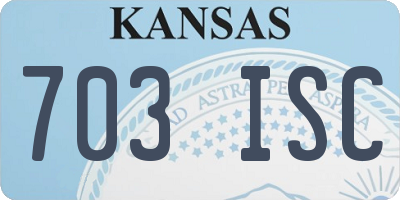KS license plate 703ISC