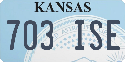 KS license plate 703ISE