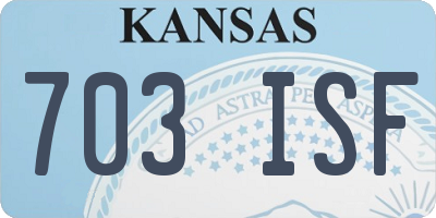 KS license plate 703ISF