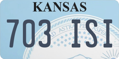 KS license plate 703ISI
