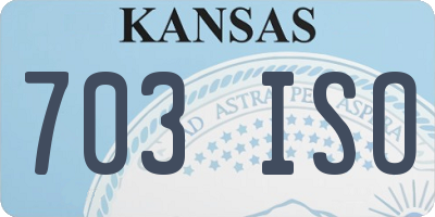 KS license plate 703ISO