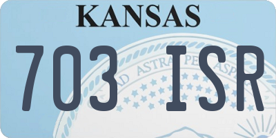 KS license plate 703ISR