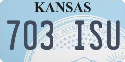 KS license plate 703ISU