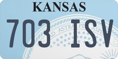 KS license plate 703ISV
