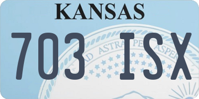 KS license plate 703ISX