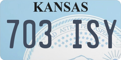 KS license plate 703ISY
