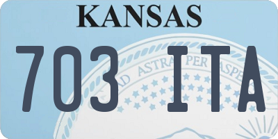 KS license plate 703ITA