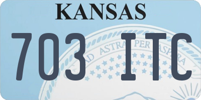 KS license plate 703ITC