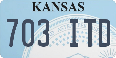 KS license plate 703ITD