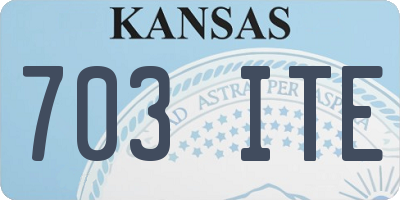 KS license plate 703ITE