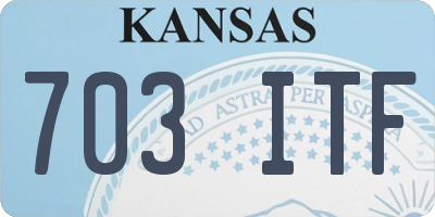 KS license plate 703ITF