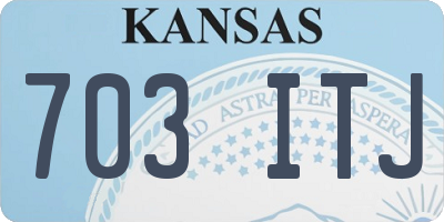 KS license plate 703ITJ