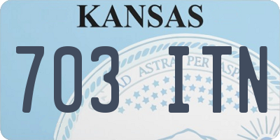 KS license plate 703ITN