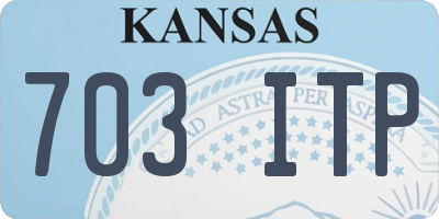 KS license plate 703ITP