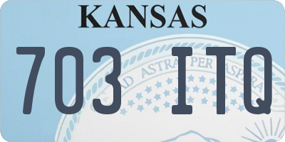 KS license plate 703ITQ