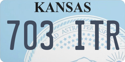 KS license plate 703ITR