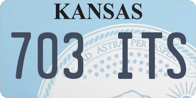 KS license plate 703ITS